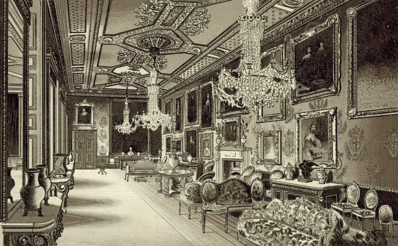 Vandyke Room, Windsor Castle af English School