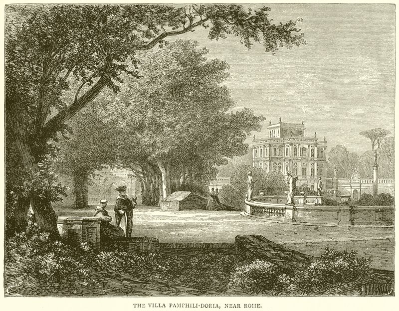 Villa Pamphili-Doria, nær Rom af English School