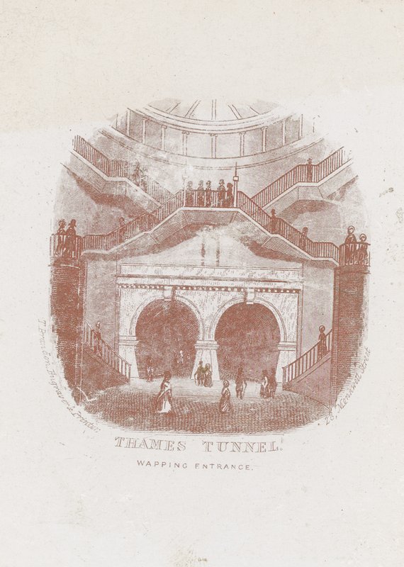 Themsen-tunnelens Wapping-indgang af English School