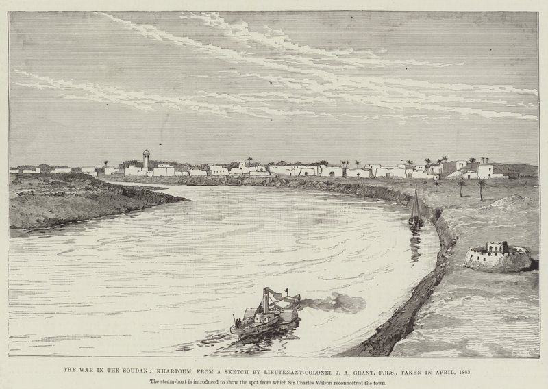 Krigen i Soudan, Khartoum (gravering) af English School