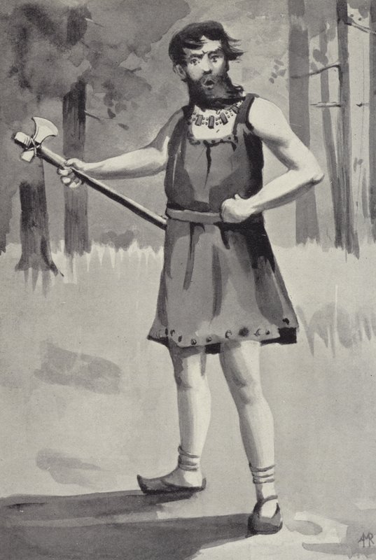 The Warrior Chief (litho) af English School