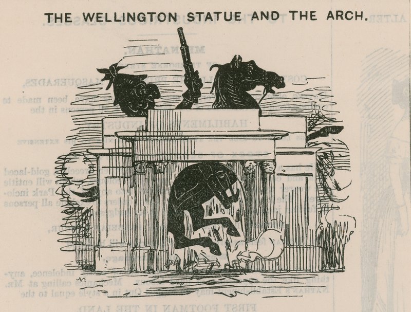 Wellington-statuen og buen af English School