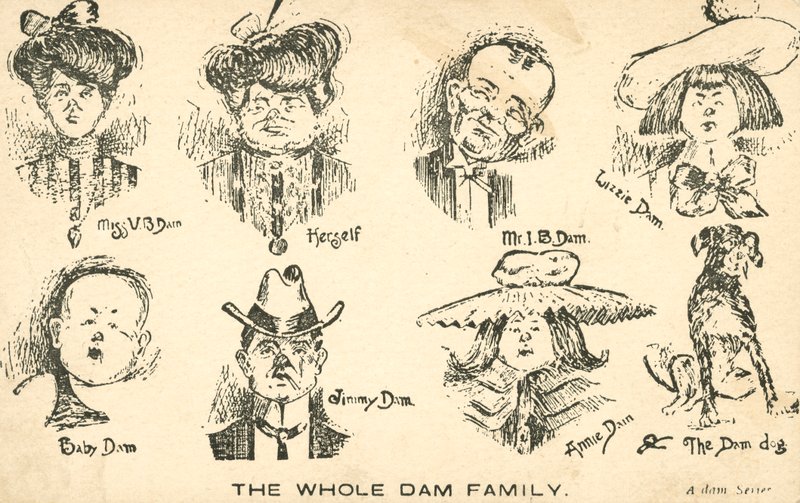 Hele familien Dam (litografi) af English School