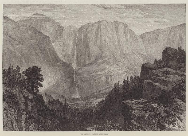 Yosemite Valley, Californien (gravering) af English School