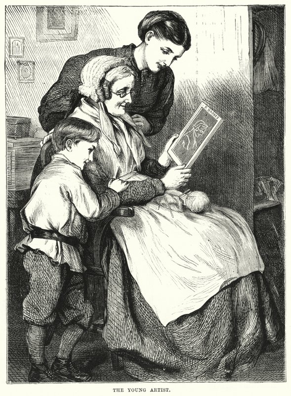 Den unge kunstner (gravering) af English School