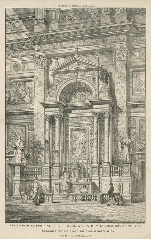St Philip Neris alter til den nye oratoriske kirke af English School