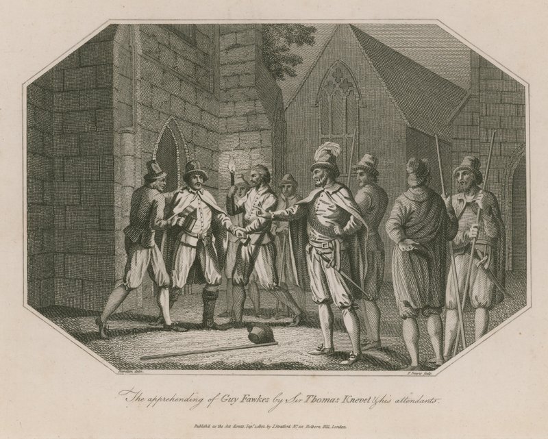 Pågribelsen af Guy Fawkes af Sir Thomas Knevet og hans ledsagere af English School