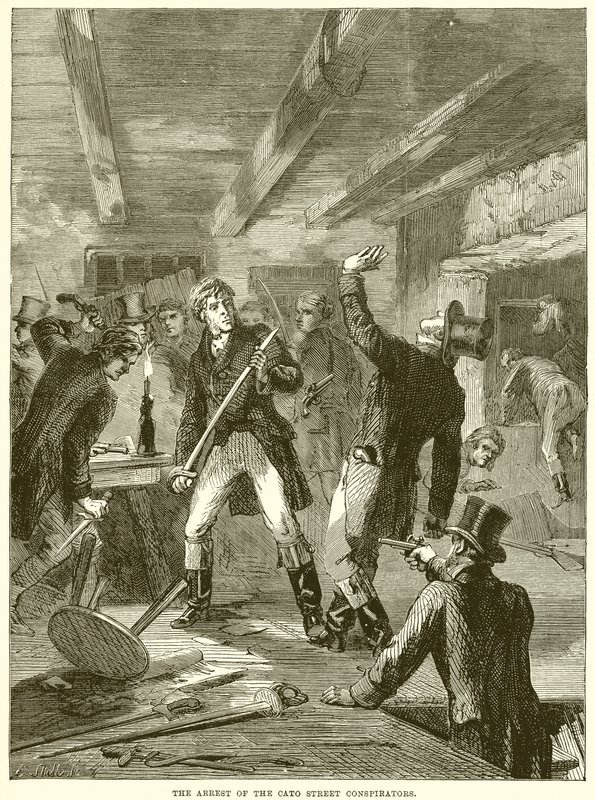 Anholdelsen af Cato Street Conspirators af English School