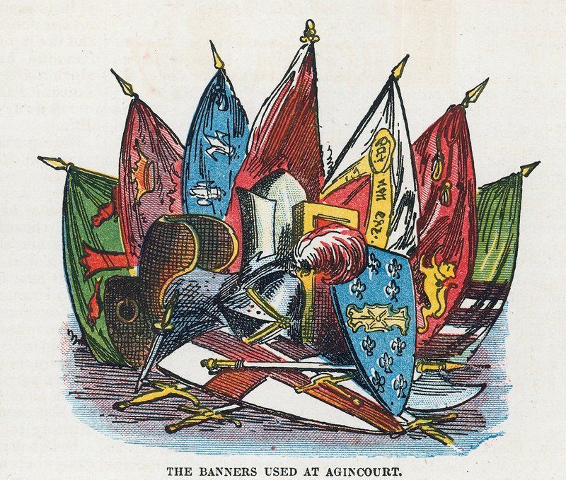 Bannerene brugt på Agincourt af English School
