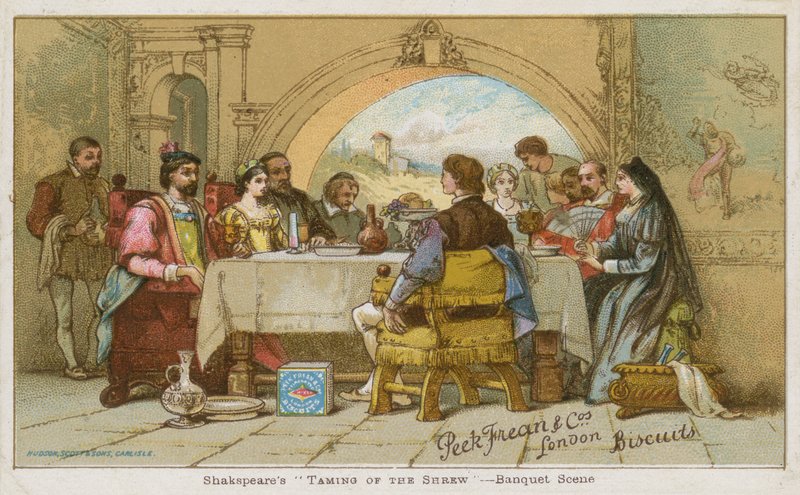 Banketscenen fra Shakespeares The Taming of the Shrew af English School