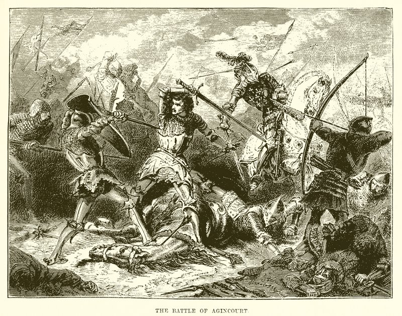 Slaget ved Agincourt af English School