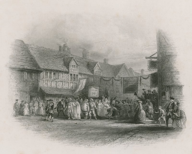 Shakespeares fødested med Garricks Jubilee Procession af English School