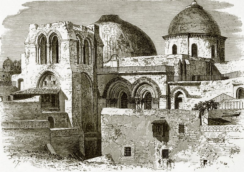 Den hellige gravs kirke i Jerusalem af English School