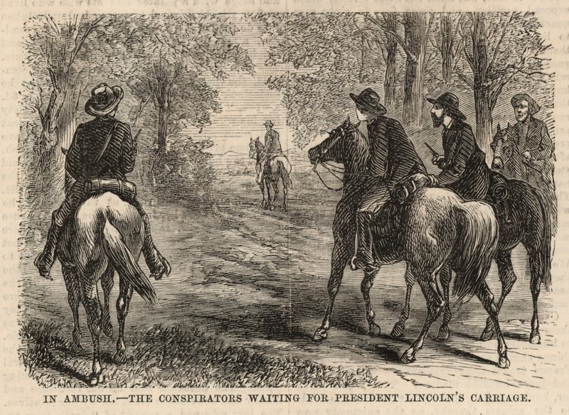 Konspiratørerne venter på præsident Lincolns vogn af English School