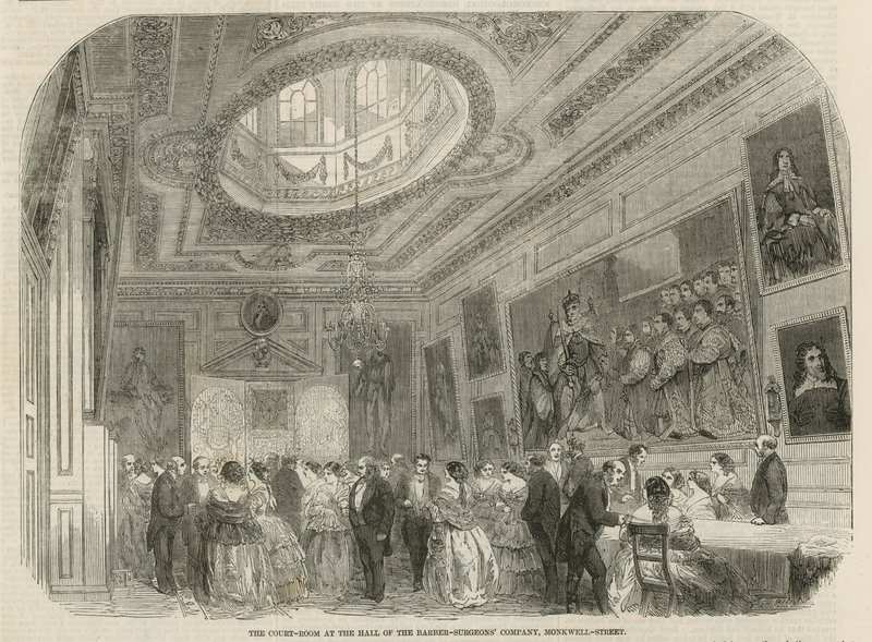 Retssalen i hallen til Barber-Surgeons Company, Monkwell Street, London af English School
