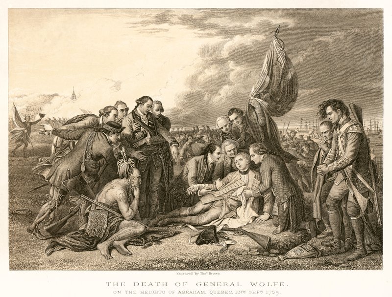 General Wolfes død af English School