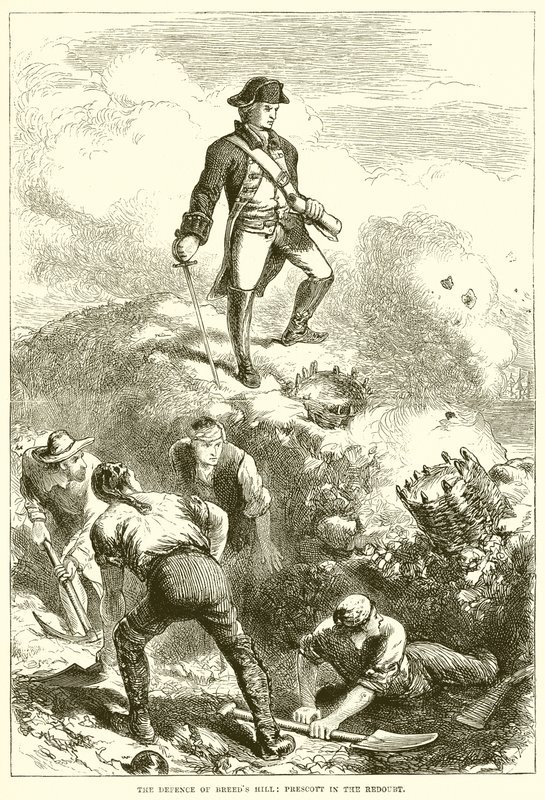 Forsvaret af Breeds Hill: Prescott in the Redoubt af English School