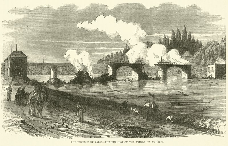 Forsvaret af Paris, afbrændingen af Asnieres-broen, november 1870 af English School