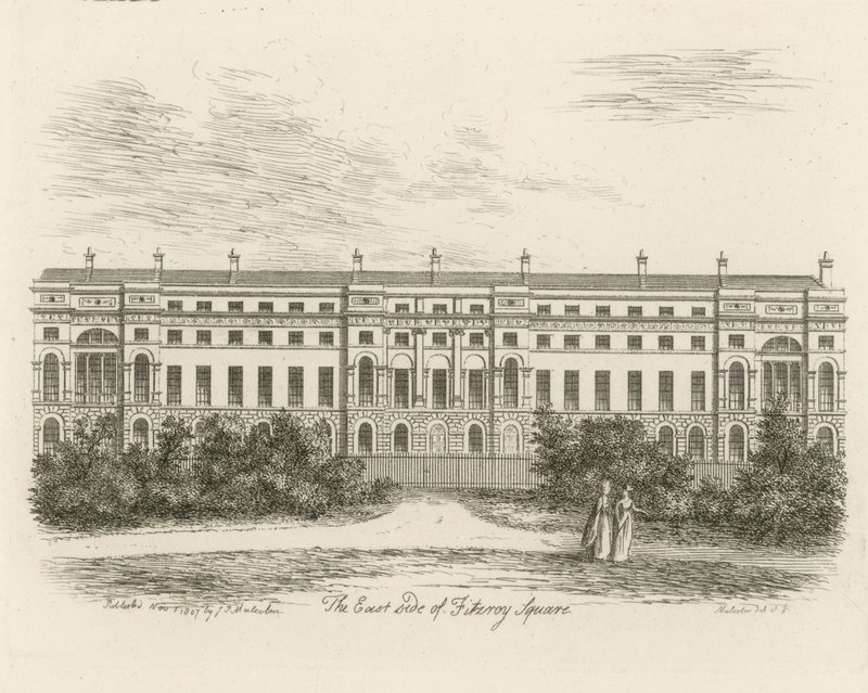Østsiden af Fitzroy Square af English School