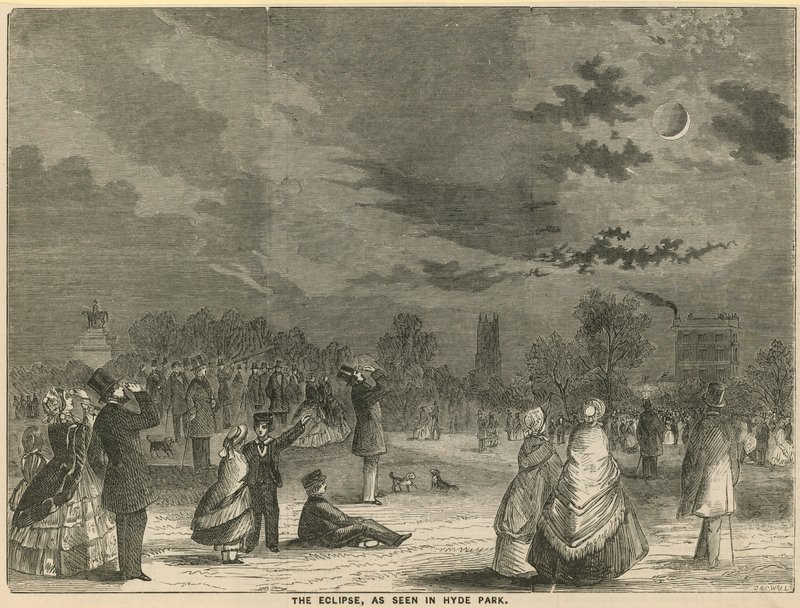 Formørkelsen, som set i Hyde Park, London af English School