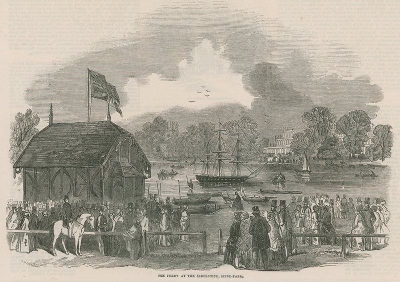 Færgen ved Serpentine, Hyde Park, London af English School