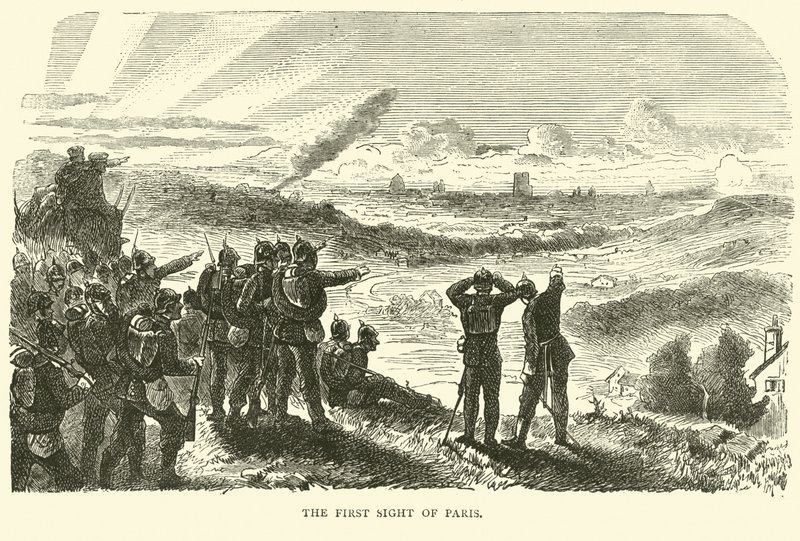 Det første syn af Paris, september 1870 af English School