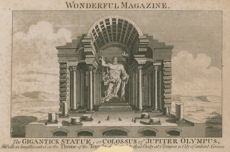 Den gigantiske statue, eller Colossus af Jupiter Olympus af English School