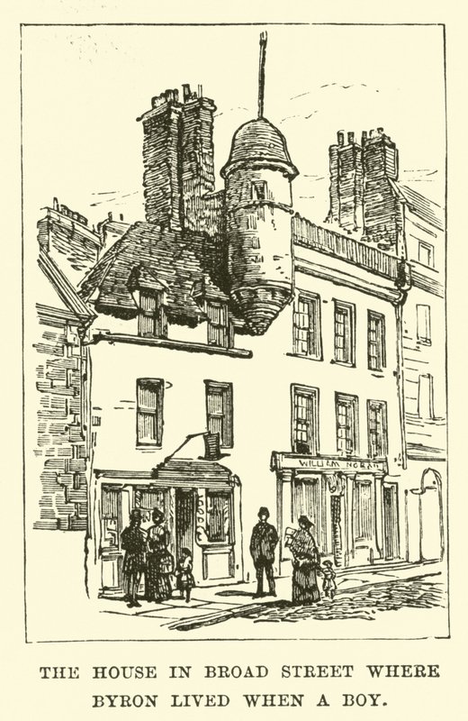 Huset i Broad Street, hvor Byron boede, da han var dreng af English School