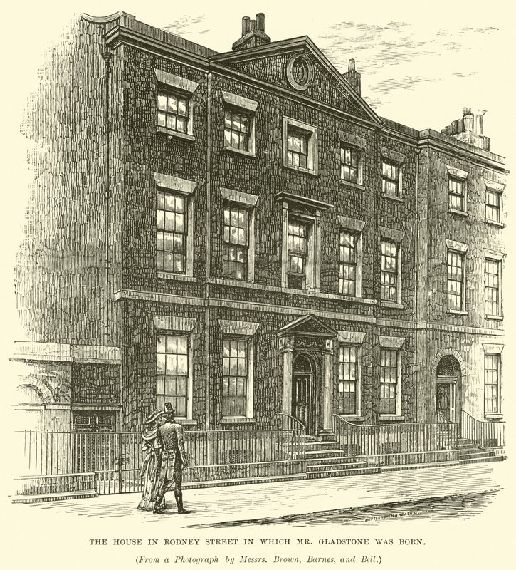 Huset i Rodney Street, hvor hr. Gladstone blev født af English School