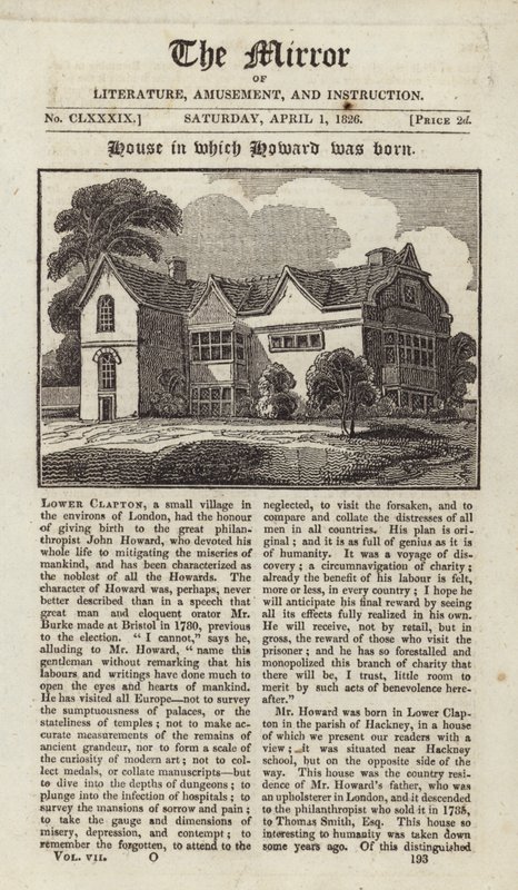 Huset, hvori John Howard blev født af English School