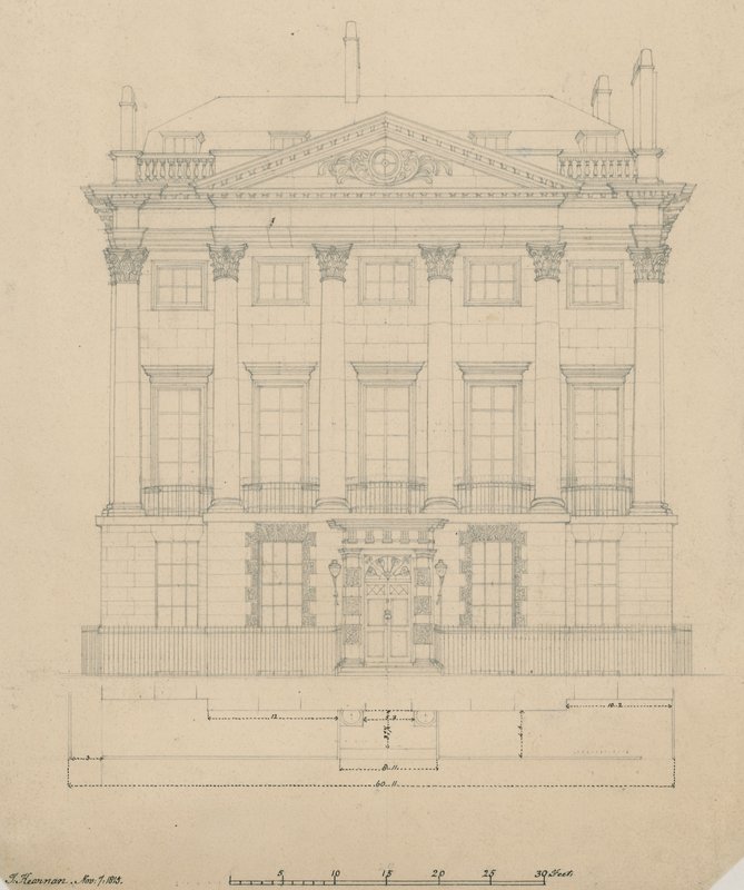 Hr. Scotmothers hus, Cavendish Square, London af English School