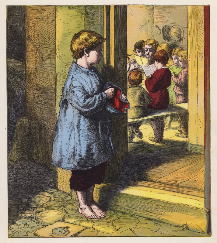 "Den salme, min mor lærte mig" (farvelitografi) af English School