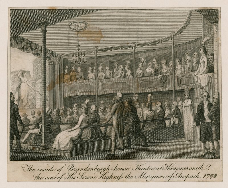 Indersiden af Brandenburgh House Theatre i Hammersmith af English School