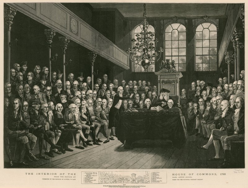 Det indre af Underhuset, 1793 af English School