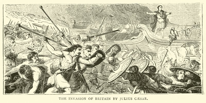 Julius Cæsars invasion af Storbritannien af English School