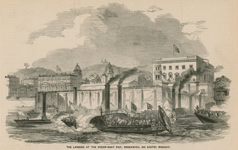 Landingen ved dampbådsmolen, Greenwich, påskedag af English School