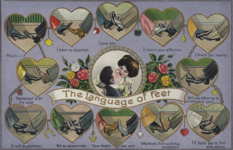 The language of feet, flirting by playing footsiedani af English School