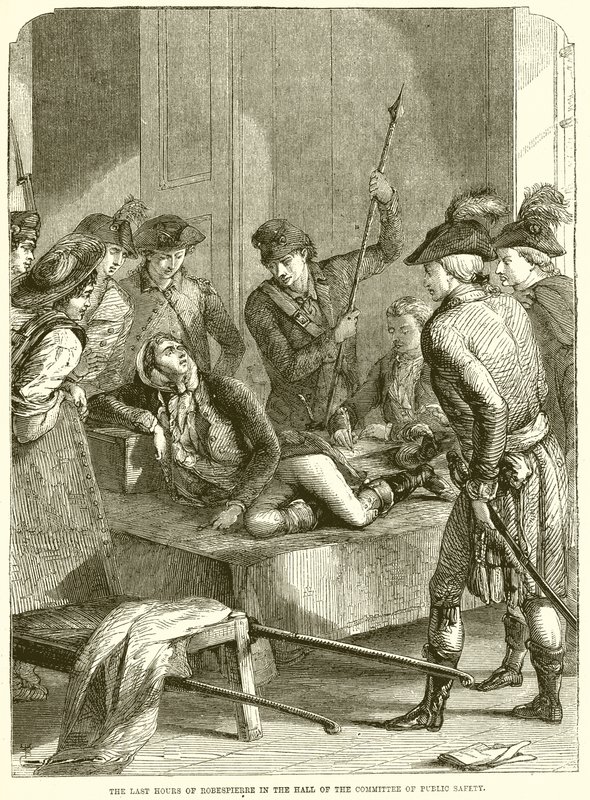 De sidste timer af Robespierre i hallen i Udvalget for Offentlig Sikkerhed af English School