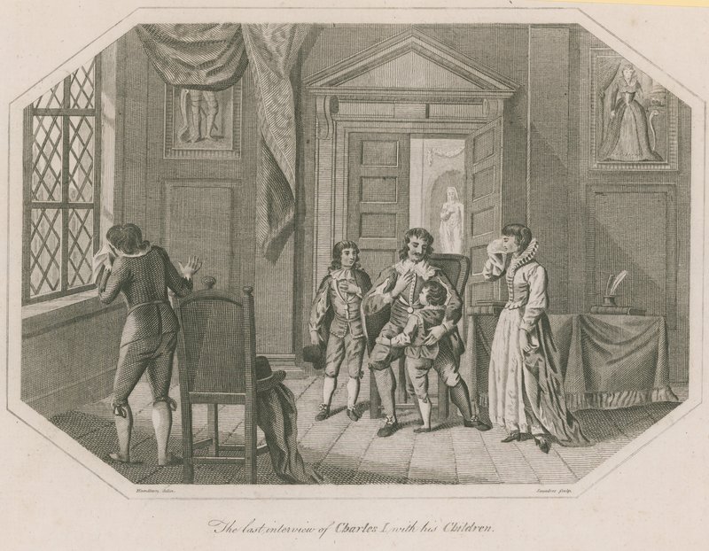 Det sidste interview af kong Charles I med sine børn af English School