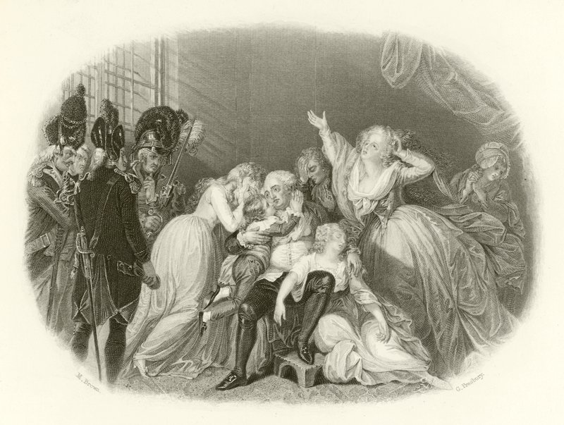 Det sidste interview af Ludvig XVI med sin familie af English School
