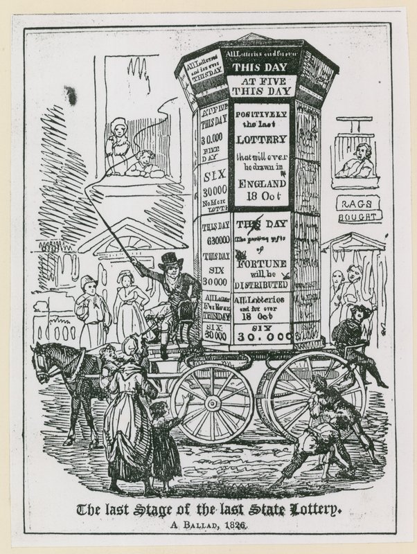Den sidste fase af det sidste statslotteri. En ballade 1826 af English School