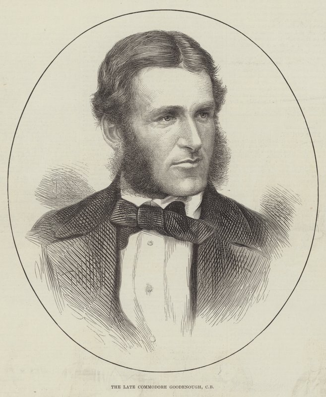 Den afdøde Commodore Goodenough, CB (gravering) af English School