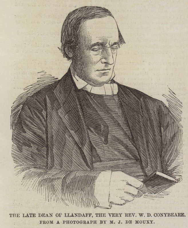 Den afdøde dekan af Llandaff, den meget ærværdige W D Conybeare (gravering) af English School