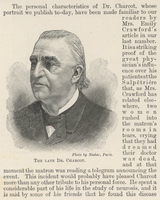 Den afdøde Dr. Charcot (gravering) af English School