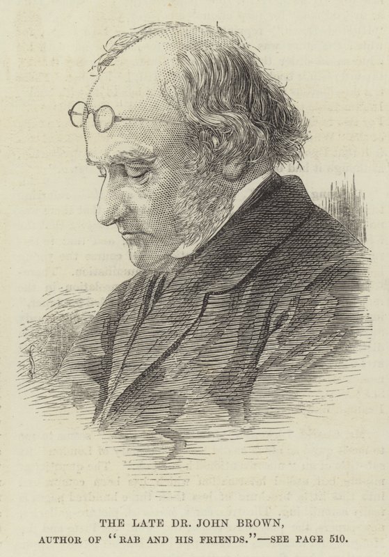 Den afdøde Dr. John Brown, forfatter til "Rab and his Friends" (gravering) af English School