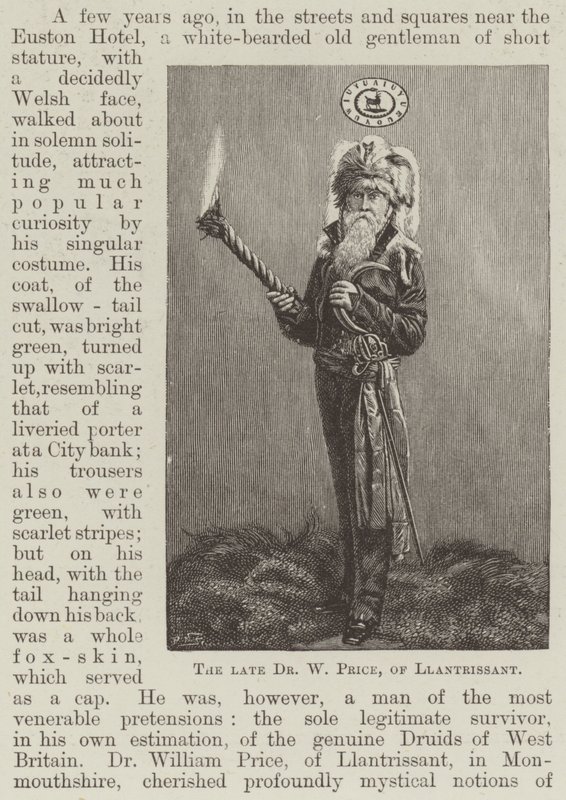 Den afdøde Dr W Price, fra Llantrissant (gravering) af English School