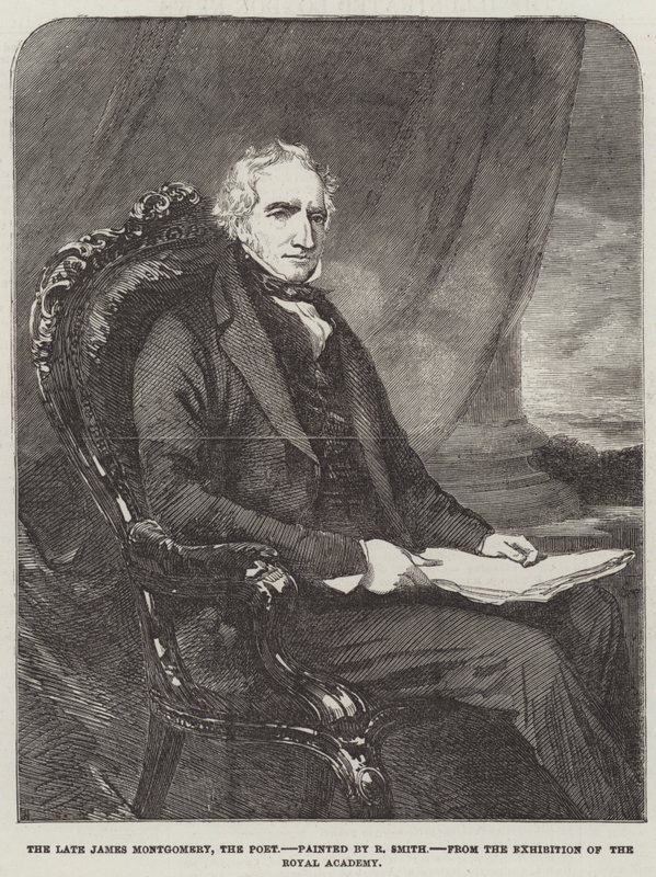 Den afdøde James Montgomery, Poeten (gravering) af English School