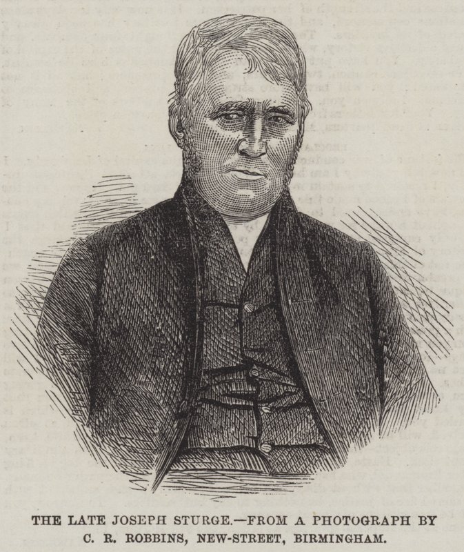 Den afdøde Joseph Sturge (gravering) af English School