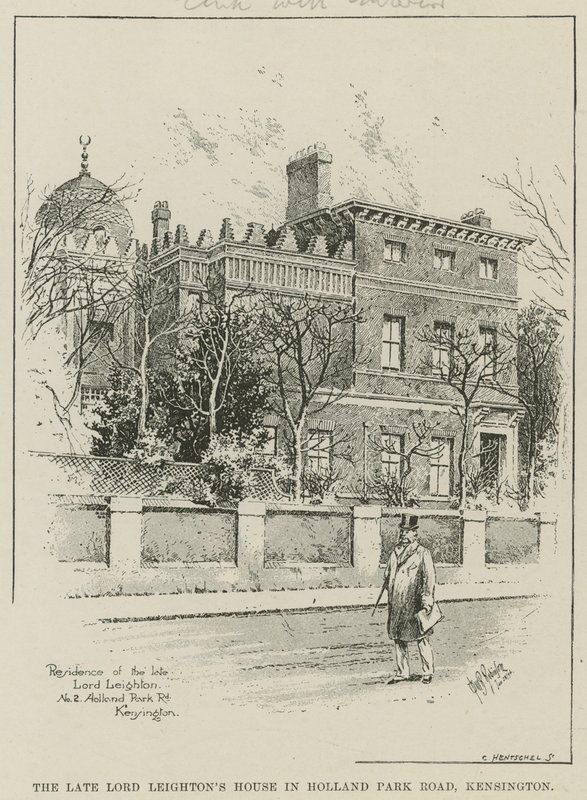 Det afdøde Lord Leightons hus i Holland Park Road, Kensington, London af English School