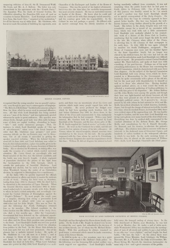 Den afdøde Lord Randolph Churchill (gravering) af English School